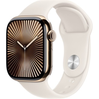 Apple Watch 42mm Sport Band:  Starlight Sport Band - S/M okosóra szíj fehér