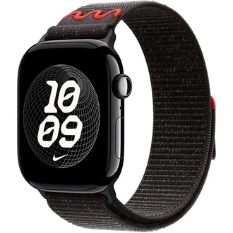 Apple Watch 46mm Loop:  Midnight Black Nike Sport Loop okosóra szíj fekete