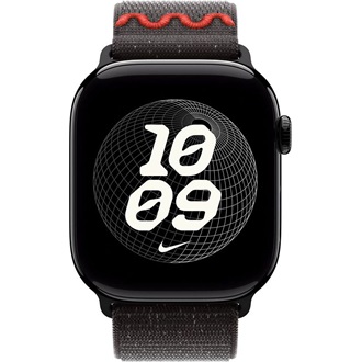 Apple Watch 46mm Loop:  Midnight Black Nike Sport Loop okosóra szíj fekete
