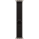 Apple Watch 49mm Loop:  Black/Charcoal Trail Loop - M/L - Natural Titanium Finish okosóra szíj fekete-szürke