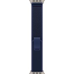 Apple Watch 49mm Loop:  Blue Trail Loop - S/M - Natural Titanium Finish okosóra szíj kék