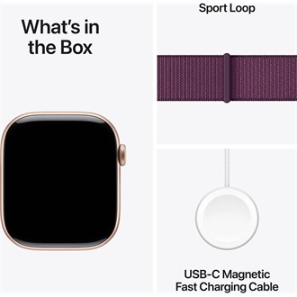 Apple Watch S10 Cellular (46mm) rozéarany alumínium tok, szilva sportszíj okosóra