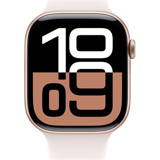 Apple Watch S10 GPS (42mm) rozéarany alumínium tok, lágy rózsaszín sportszíj (S/M) okosóra
