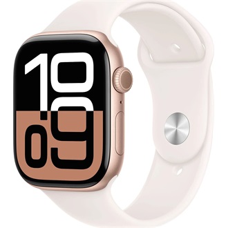 Apple Watch S10 GPS (42mm) rozéarany alumínium tok, lágy rózsaszín sportszíj (S/M) okosóra