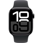 Apple Watch S10 cellular 42mm aluminium ház okosóra fekete (Jet Black) + BLACK SP BD M/L