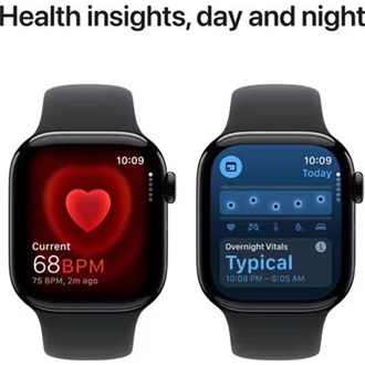 Apple Watch S10 cellular 42mm aluminium ház okosóra fekete (Jet Black) + BLACK SP BD M/L