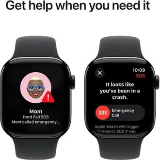 Apple Watch S10 cellular 42mm aluminium ház okosóra fekete (Jet Black) + BLACK SP BD M/L