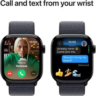 Apple Watch S10 cellular 42mm aluminium ház okosóra fekete (Jet Black) + INK SP LOOP