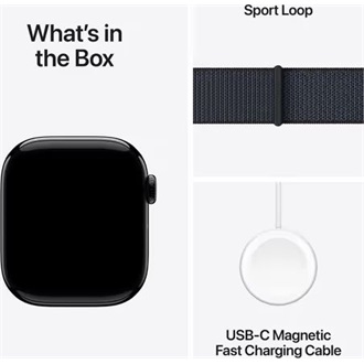 Apple Watch S10 cellular 42mm aluminium ház okosóra fekete (Jet Black) + INK SP LOOP