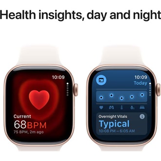 Apple Watch S10 cellular 46mm ház okosóra rózsaszín-arany (Rose Gold) + LIGHT BLUSH SP BAND M/L