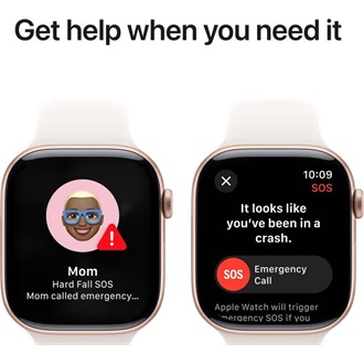 Apple Watch S10 cellular 46mm ház okosóra rózsaszín-arany (Rose Gold) + LIGHT BLUSH SP BAND M/L