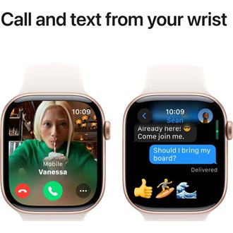 Apple Watch S10 cellular 46mm ház okosóra rózsaszín-arany (Rose Gold) + LIGHT BLUSH SP BAND M/L