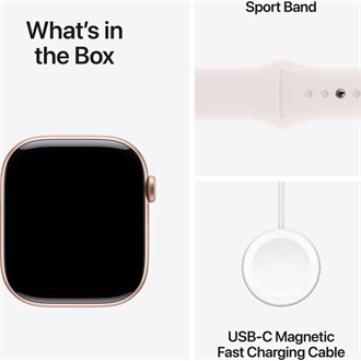 Apple Watch S10 cellular 46mm ház okosóra rózsaszín-arany (Rose Gold) + LIGHT BLUSH SP BAND M/L