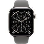 Apple Watch S11 (42mm) Natural Titanium cellular okosóra ezüst + Stone Grey Sport Band - M/L