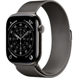 Apple Watch S11 (42mm) Slate Titanium cellular okosóra szürke + Slate Milanese Loop