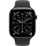 Apple Watch S11 (46mm) Slate Titanium cellular okosóra szürke + Black Sport Band - S/M