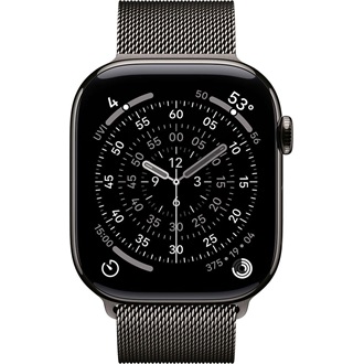 Apple Watch S11 (46mm) Slate Titanium cellular okosóra szürke + Slate Milanese Loop - M/L