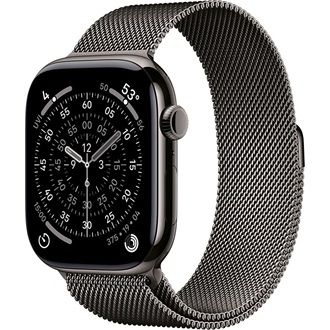 Apple Watch S11 (46mm) Slate Titanium cellular okosóra szürke + Slate Milanese Loop - S/M