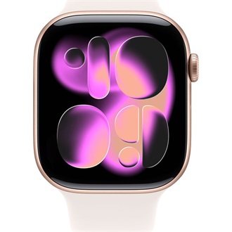 Apple Watch S11 (46mm) Rose Gold Aluminium cellular okosóra rózsaszín-arany + Light Blush Sport Band - S/M