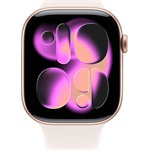 Apple Watch S11 (46mm) Rose Gold Aluminium okosóra rózsaszín-arany + Light Blush Sport Band - S/M