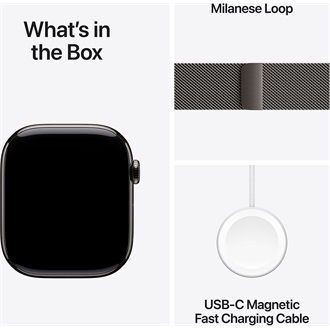 Apple Watch S11 (42mm) Slate Titanium cellular okosóra szürke + Slate Milanese Loop