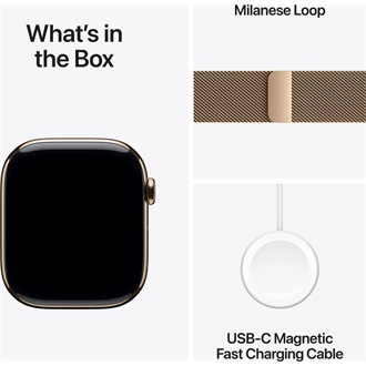 Apple Watch S11 (46mm) Gold Titanium cellular okosóra arany + Gold Milanese Loop - M/L