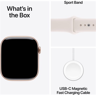 Apple Watch S11 (46mm) Rose Gold Aluminium cellular okosóra rózsaszín-arany + Light Blush Sport Band - S/M