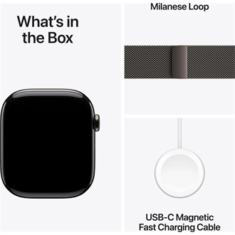 Apple Watch S11 (46mm) Slate Titanium cellular okosóra szürke + Slate Milanese Loop - M/L