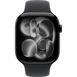 Apple Watch S11 GPS-es (46mm) kozmoszfekete alumínium tok, fekete M/L sportszíjas okosóra