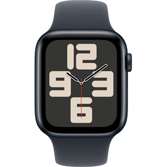Apple Watch SE2 GPS 44mm aluminium ház okosóra fekete (Midnight) + Aluminium Sport Band S/M