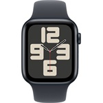 Apple Watch SE2 v3 GPS (40mm) éjfekete alumínium tok, éjfekete sportszíj (M/L) okosóra