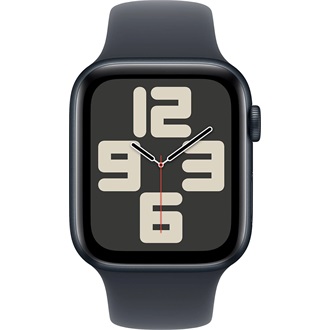 Apple Watch SE2 v3 GPS (40mm) éjfekete alumínium tok, éjfekete sportszíj (S/M) okosóra