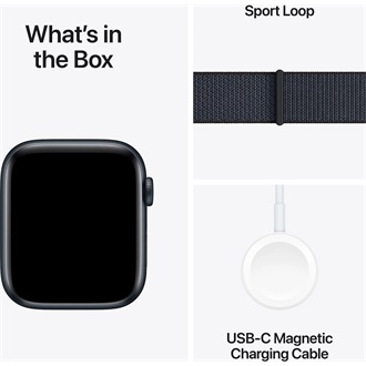 Apple Watch SE2 v3 GPS (40mm) éjfekete alumínium tok, tinta sportszíj okosóra