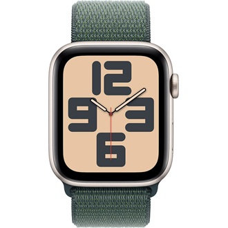 Apple Watch SE2 v3 GPS (44mm) csillagfény alumínium tok, tózöld sportszíj okosóra