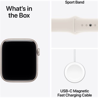 Apple Watch SE3 (40mm) Starlight Aluminium cellular okosóra ezüst + Starlight Sport Band - S/M
