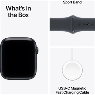 Apple Watch SE3 (44mm) Midnight Aluminium cellular okosóra fekete + Midnight Sport Band - M/L