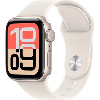Apple Watch SE3 GPS-es (40mm) csillagfény alumínium tok, csillagfény M/L sportszíjas okosóra