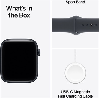 Apple Watch SE3 (40mm) Midnight Aluminium cellular okosóra fekete + Midnight Sport Band - M/L