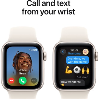 Apple Watch SE GPS 40mm aluminium ház okosóra arany (Starlight) + STARLSP BAND S/M