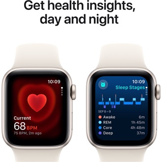 Apple Watch SE GPS 40mm aluminium ház okosóra arany (Starlight) + STARLSP BAND S/M