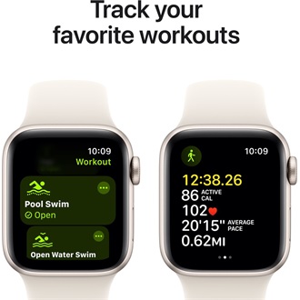 Apple Watch SE GPS 40mm aluminium ház okosóra arany (Starlight) + STARLSP BAND S/M