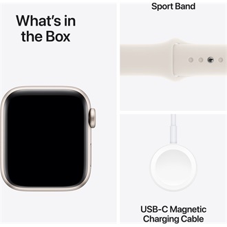 Apple Watch SE GPS 40mm aluminium ház okosóra arany (Starlight) + STARLSP BAND S/M