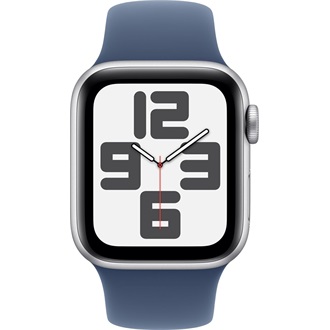 Apple Watch SE GPS 40mm aluminium ház okosóra ezüst + DENIM SPORT BAND M/L