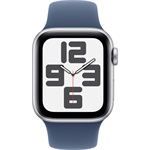 Apple Watch SE GPS 40mm aluminium ház okosóra ezüst + DENIM SP BAND S/M