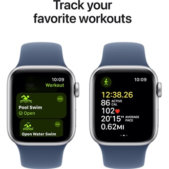 Apple Watch SE GPS 40mm aluminium ház okosóra ezüst + DENIM SP BAND S/M