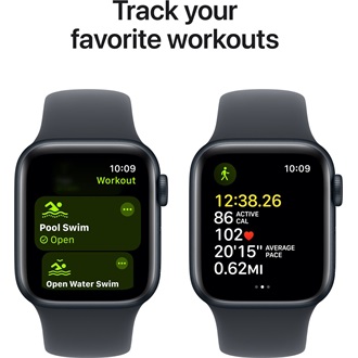 Apple Watch SE GPS 40mm aluminium ház okosóra fekete (Midnight) + MN SP BAND S/M