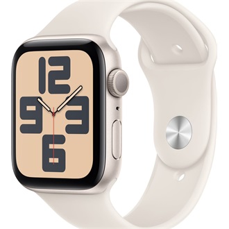 Apple Watch SE GPS 44mm aluminium ház okosóra arany (Starlight) + STARLSP BAND M/L