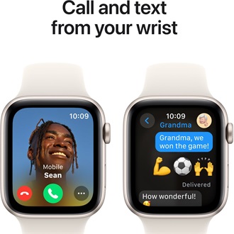Apple Watch SE GPS 44mm aluminium ház okosóra arany (Starlight) + STARLSP BAND M/L