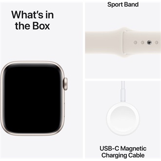Apple Watch SE GPS 44mm aluminium ház okosóra arany (Starlight) + STARLSP BAND M/L