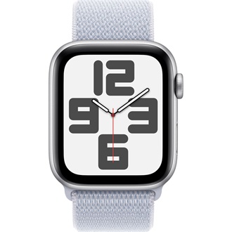 Apple Watch SE GPS 44mm aluminium ház okosóra ezüst + BLUE CLOUD SPORT LOOP